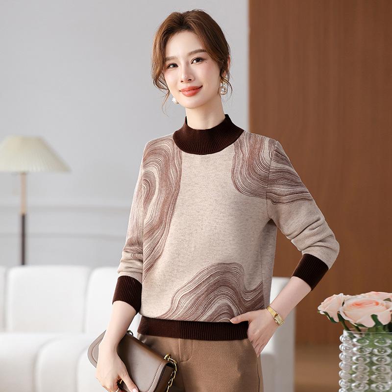 Fleece-Lined Half-Neck Sweater for Young and Middle-Aged Women - Warm Autumn/Winter Knitted Top XL (for 110-120 kg)
Fleece-Lined Half-Neck Sweater for Young and Middle-Aged Women - Warm Autumn/Winter Knitted Top XL (for 110-120 kg)