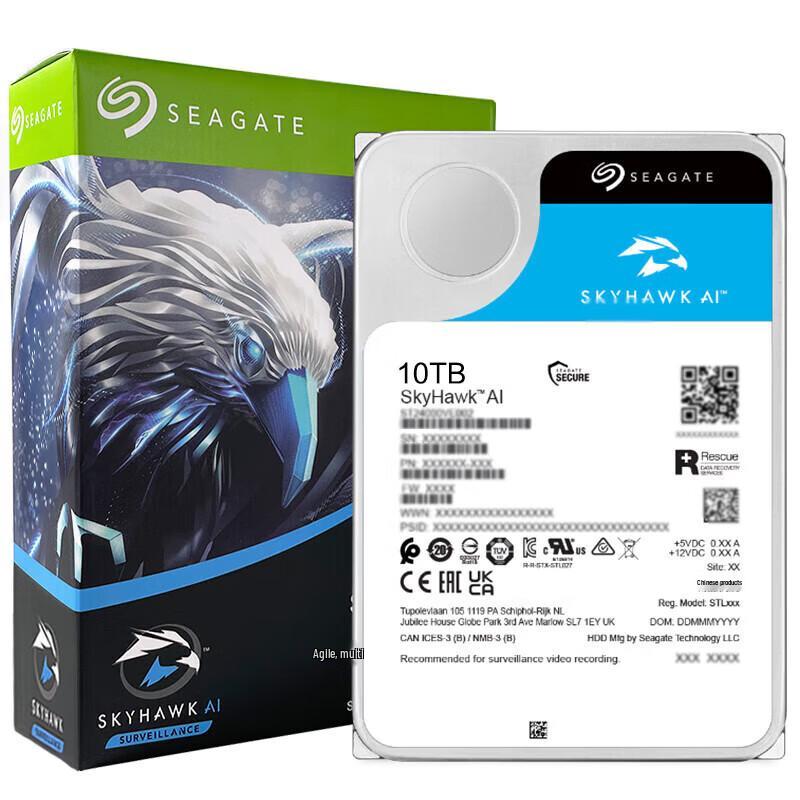 Seagate SkyHawk AI 10TB Surveillance Hard Drive
Seagate SkyHawk AI 10TB Surveillance Hard Drive