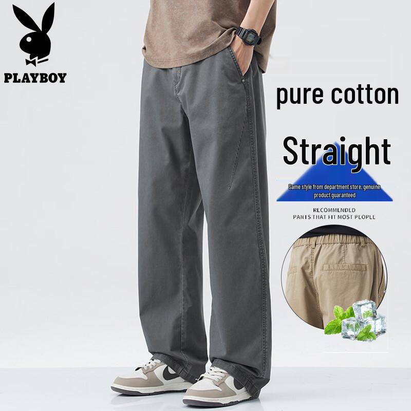 PLAYBOY Men s Summer Cotton Loose Straight Casual Pants 28
PLAYBOY Men s Summer Cotton Loose Straight Casual Pants 28