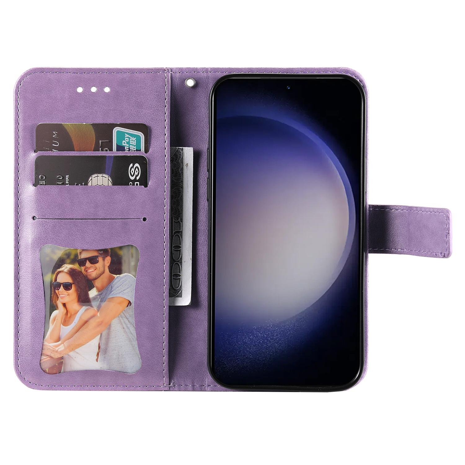 For Samsung Galaxy S24+ Case Floral Pattern PU Leather Wallet Stand Phone Cover Purple
For Samsung Galaxy S24+ Case Floral Pattern PU Leather Wallet Stand Phone Cover Purple