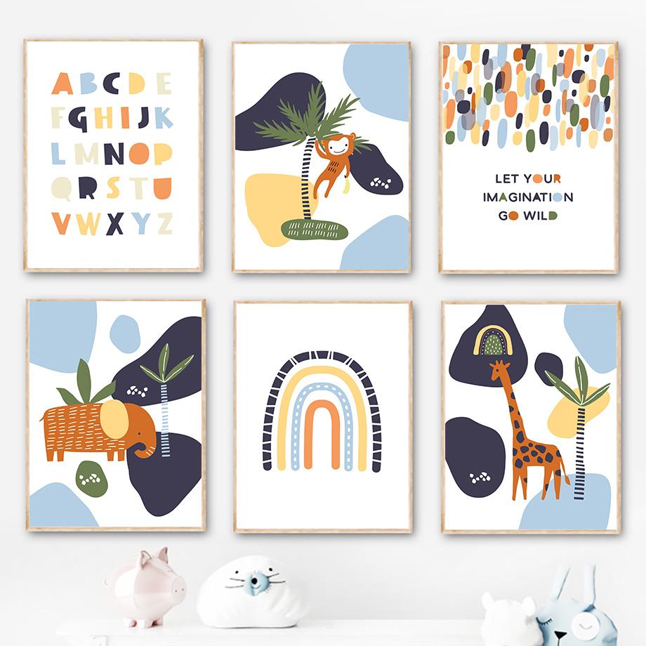 Слон Жираф Обезьяна Радуга Животные Джунглей Детская Принт Плакат на скандинавскую тему Настенная живопись картина для детской комнаты
Слон Жираф Обезьяна Радуга Животные Джунглей Детская Принт Плакат на скандинавскую тему Настенная живопись картина для детской комнаты