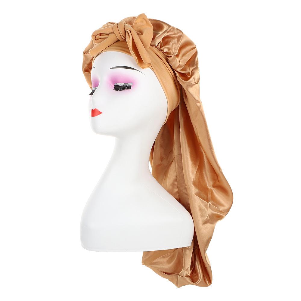 Women s Double-Layer Satin Hat with Long Tail and Ribbon - Hair Protection Scarf
Women s Double-Layer Satin Hat with Long Tail and Ribbon - Hair Protection Scarf
