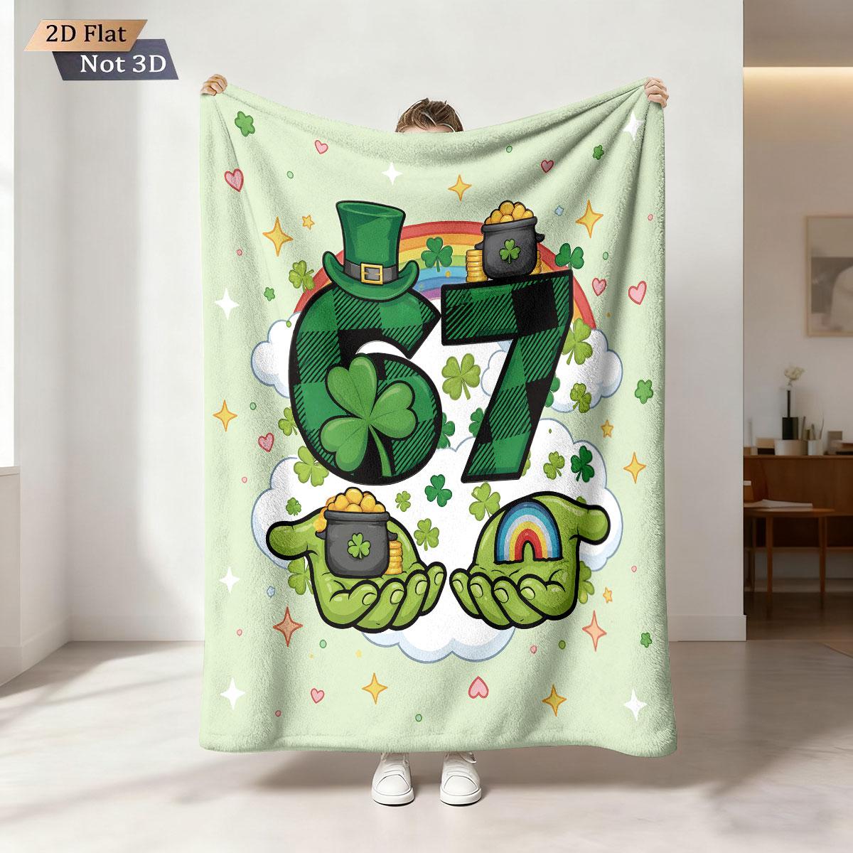 1pc Green Clover 67 Element Printed Flannel Blanket In Multiple Sizes Soft And Comfortable Casual Blanket Machine Washable 75x100cm (30x40inch)
1pc Green Clover 67 Element Printed Flannel Blanket In Multiple Sizes Soft And Comfortable Casual Blanket Machine Washable 75x100cm (30x40inch)