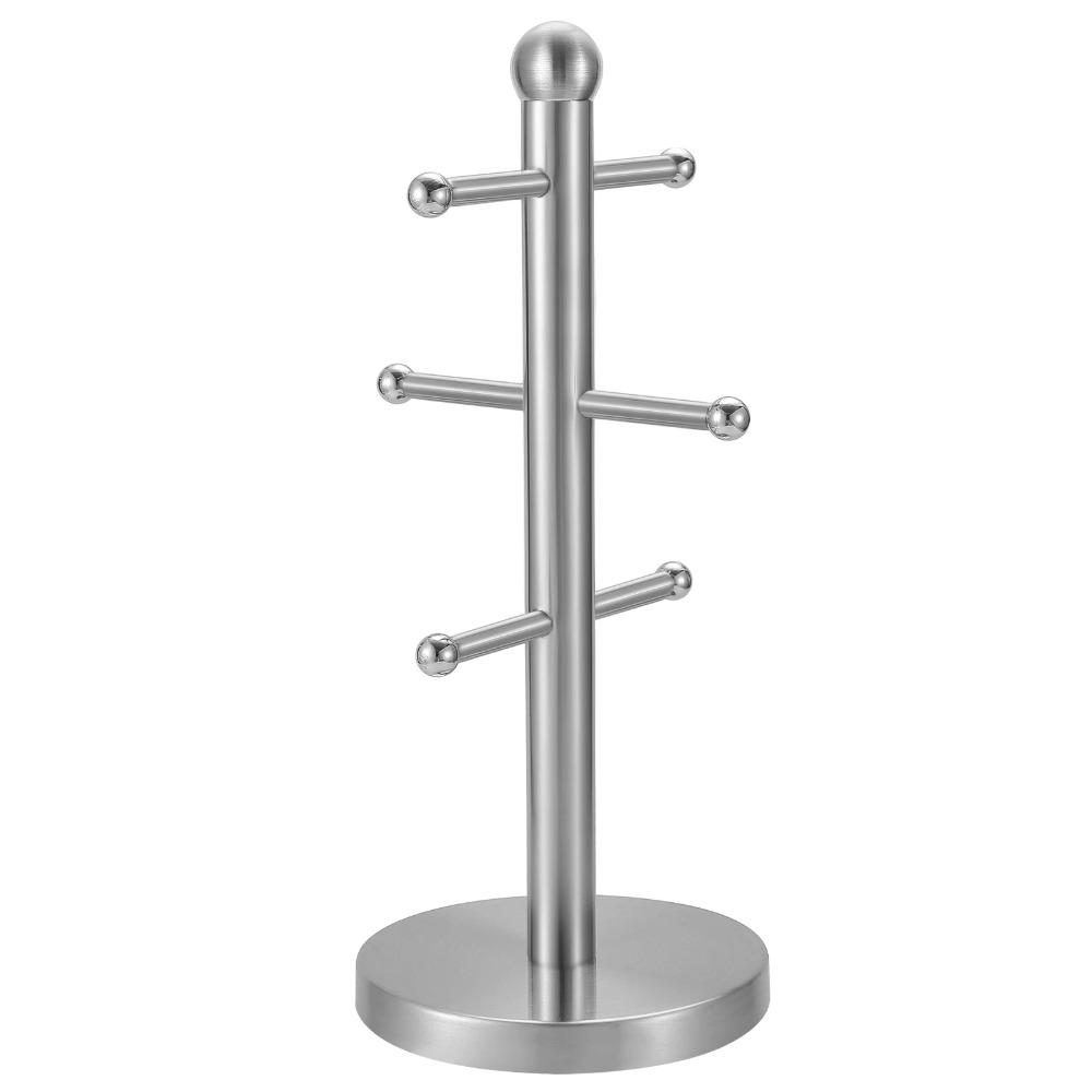 Silver Mug Tree Stand 6 Hook Cup Hanging Display Durable Coffee/Tea Cup Rack for Countertop срібний
Silver Mug Tree Stand 6 Hook Cup Hanging Display Durable Coffee/Tea Cup Rack for Countertop срібний