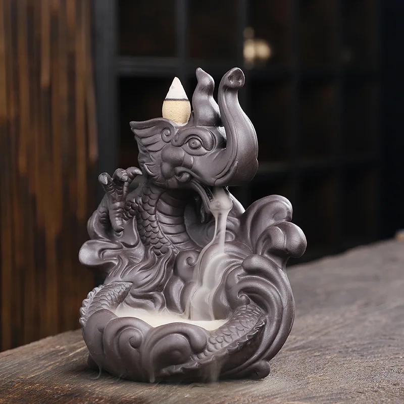 1pc Ceramic Handicrafts Lucky Feng Shui Elephant & Dragon Home Decoration Backflow Incense Burner Incense Waterfall Censer
1pc Ceramic Handicrafts Lucky Feng Shui Elephant & Dragon Home Decoration Backflow Incense Burner Incense Waterfall Censer