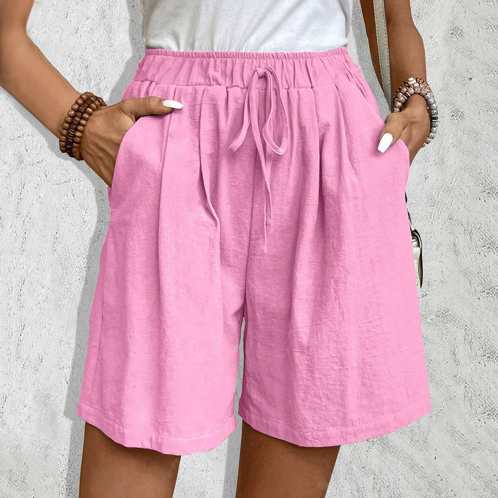 Женские модные однотонные повседневные пляжные брюки с эластичной талией и завязками на шнурке, повседневные домашние шорты с карманами XL розовый
Женские модные однотонные повседневные пляжные брюки с эластичной талией и завязками на шнурке, повседневные домашние шорты с карманами XL розовый