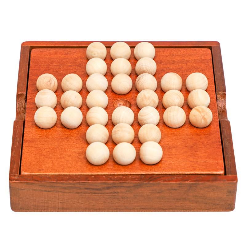 Wooden Solitaire Puzzle Game for Kids - Classic Kongming Chess Toy
Wooden Solitaire Puzzle Game for Kids - Classic Kongming Chess Toy