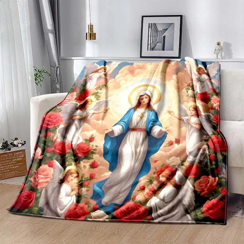 Merciful Jesus Mary Blanket Soft Christian God Flannel Art Faith Bed Comfortable Home Hiking Four Seasons Warm Blankets Home 75x90cm
Merciful Jesus Mary Blanket Soft Christian God Flannel Art Faith Bed Comfortable Home Hiking Four Seasons Warm Blankets Home 75x90cm