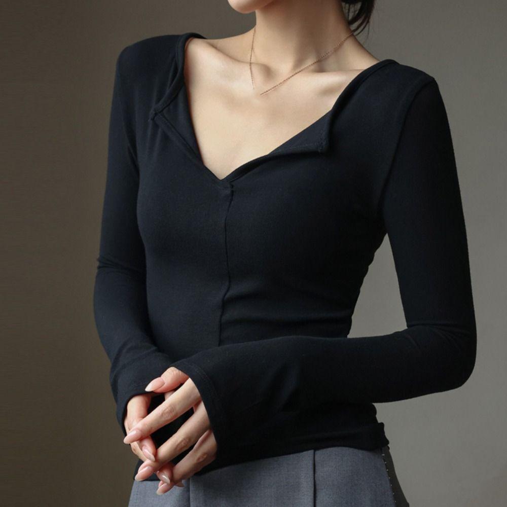 Ins Crop Tops Women Solid Color Slim T Shirts Stylish Long Sleeve Pullover Spring L серый
Ins Crop Tops Women Solid Color Slim T Shirts Stylish Long Sleeve Pullover Spring L серый