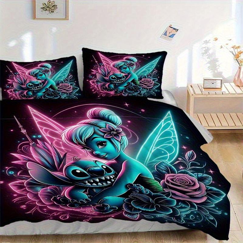 3pcs Tinker Bell and Stitch Quilt Cover Set (1 Quilt Cover + 2 Pillowcases Without Pillow Core), High-Definition Printing for Home and Dormitory. 135x200cm
3pcs Tinker Bell and Stitch Quilt Cover Set (1 Quilt Cover + 2 Pillowcases Without Pillow Core), High-Definition Printing for Home and Dormitory. 135x200cm