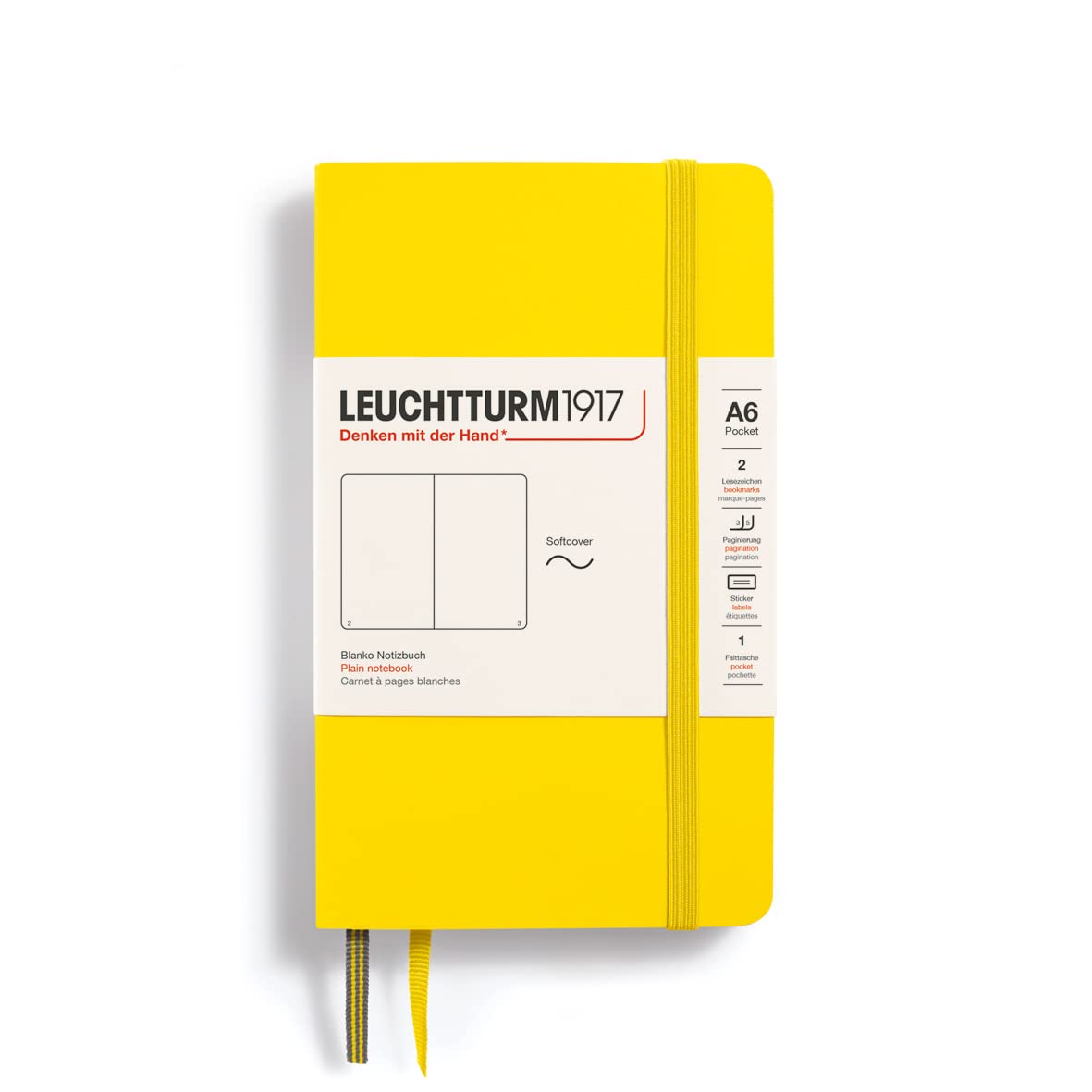 LEUCHTTURM1917 Notebook A6 Plain Softcover Lemon 355290
LEUCHTTURM1917 Notebook A6 Plain Softcover Lemon 355290