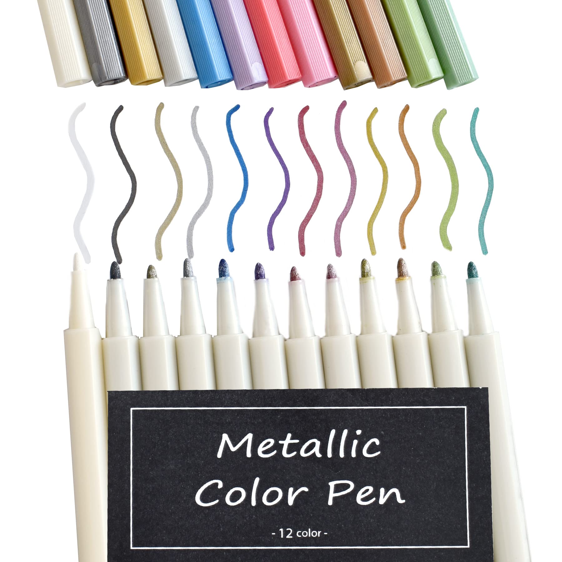 MYmama Resin Writing Metallic Color Resin Coloring Pen for DIY Resin Round Pen, Pen, Water-Based Pen, (12 Colors)
MYmama Resin Writing Metallic Color Resin Coloring Pen for DIY Resin Round Pen, Pen, Water-Based Pen, (12 Colors)