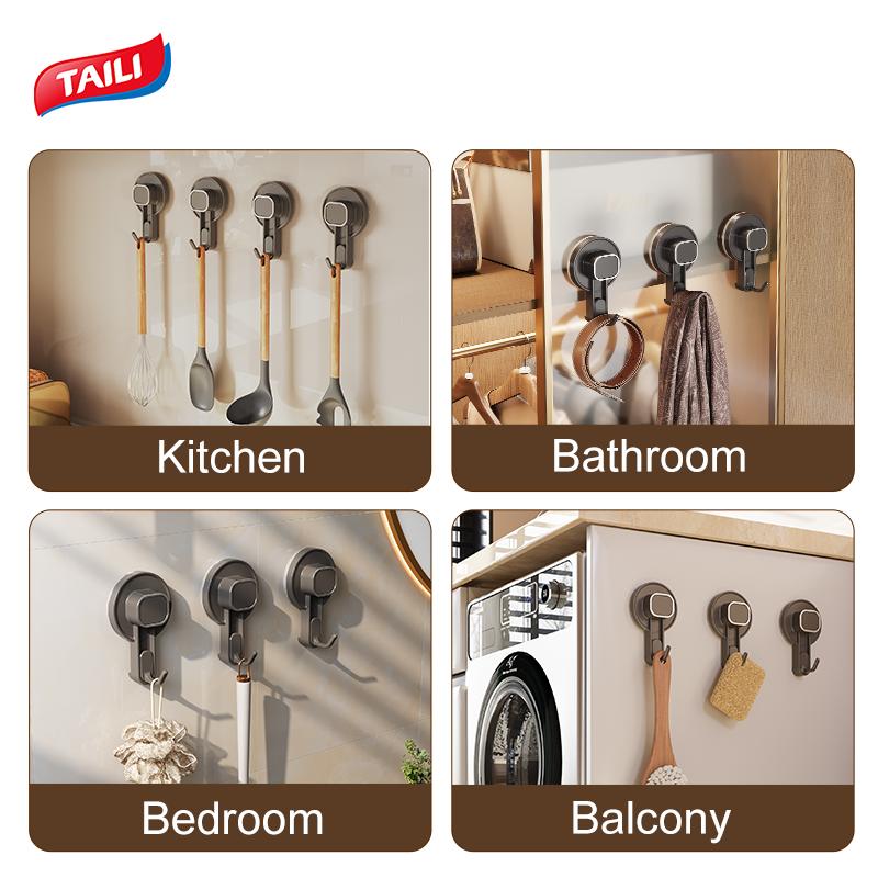 TAILI Vacuum Holder Wall Mounted Waterproof Suction Cup Hook For Kitchen Bathroom Accessories Strong Hanging Hook Towel Hanger 1pcs
TAILI Vacuum Holder Wall Mounted Waterproof Suction Cup Hook For Kitchen Bathroom Accessories Strong Hanging Hook Towel Hanger 1pcs