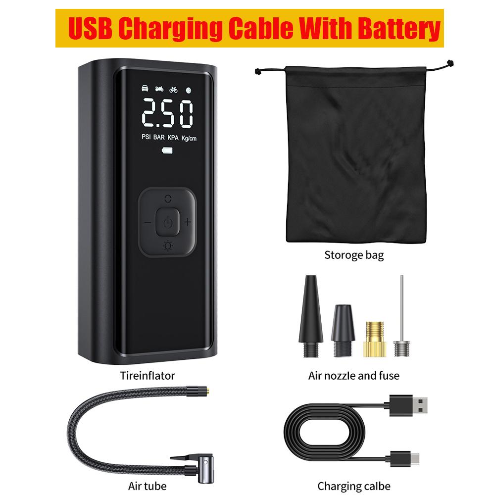 Car Inflator Compressor Pump With LED Lamp For Car Motorcycle Bicycle Tyre Balls Wireless Electric Car Air Tire Pump
Car Inflator Compressor Pump With LED Lamp For Car Motorcycle Bicycle Tyre Balls Wireless Electric Car Air Tire Pump