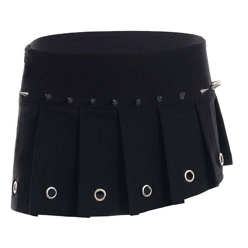 2026 New Hot Girl Style Dark Gothic Rivet Design Irregular Short Skirt Black Slim Fit Woven Half Skirt for Women Summer Black S
2026 New Hot Girl Style Dark Gothic Rivet Design Irregular Short Skirt Black Slim Fit Woven Half Skirt for Women Summer Black S