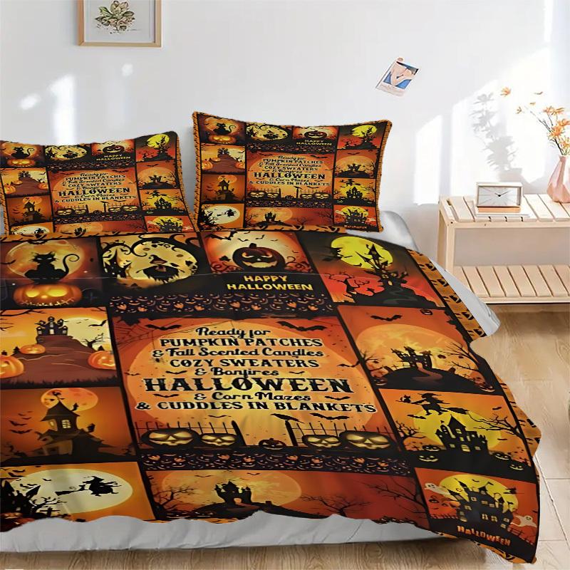 3PCs Halloween Decorations Design Cover Set, Breathable Fabric, Machine Washable (1 Duvet Cover + 2 Pillowcases) (Without Quilt) yy250911123 135x200cm
3PCs Halloween Decorations Design Cover Set, Breathable Fabric, Machine Washable (1 Duvet Cover + 2 Pillowcases) (Without Quilt) yy250911123 135x200cm