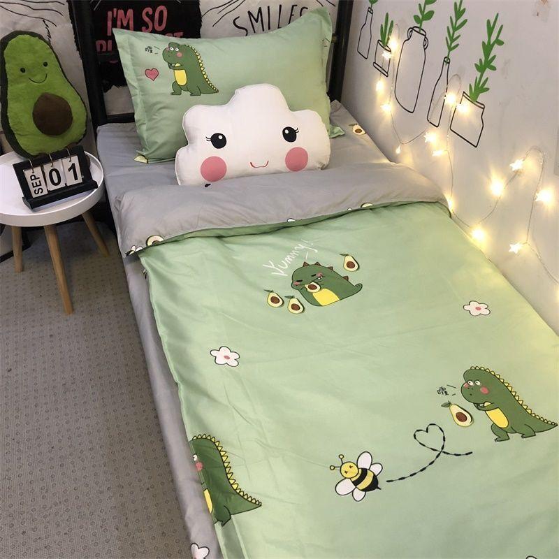 Three-piece Bed Set 1.2m Dormitory Bed Sheet Quilt Cover Pillowcase Set Bedding Striped Plaid Cute Style Single
Three-piece Bed Set 1.2m Dormitory Bed Sheet Quilt Cover Pillowcase Set Bedding Striped Plaid Cute Style Single