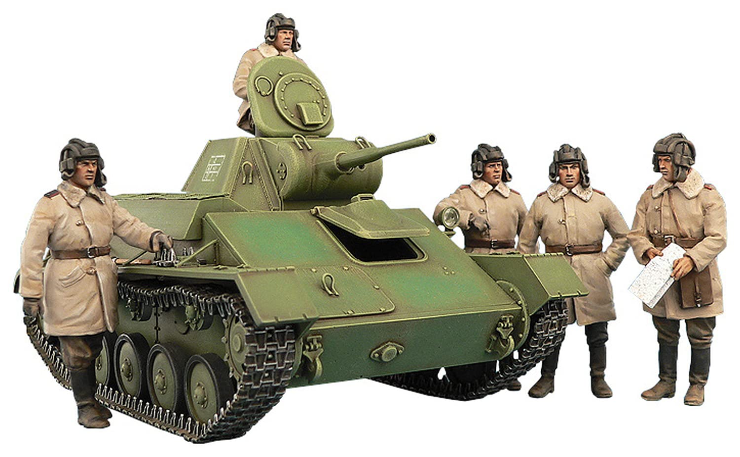 Miniart Light Tank Special Edition with 5 Soviet Tank Crew Figures Plastic Model 1/35 T-70M
Miniart Light Tank Special Edition with 5 Soviet Tank Crew Figures Plastic Model 1/35 T-70M