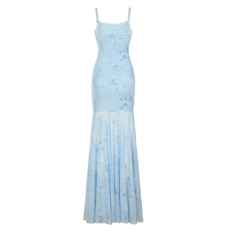 European and American Hot Girl Style Spring and Summer New Mesh Patchwork Suspender Dress Sleeveless Slim Fit One-Line Neckline Long Dress for Women Blue S
European and American Hot Girl Style Spring and Summer New Mesh Patchwork Suspender Dress Sleeveless Slim Fit One-Line Neckline Long Dress for Women Blue S