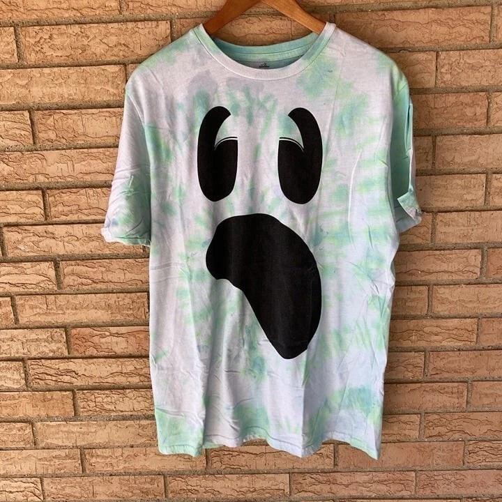 Halloween ghost face tie dye t-shirt size Large faded ghoulish green spooky fun 4XL
Halloween ghost face tie dye t-shirt size Large faded ghoulish green spooky fun 4XL