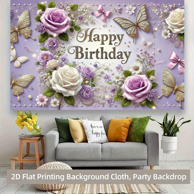 2D Lavender Purple Floral Birthday Backdrop for Garden Themed Party Photo B 47.2x31.5inch/120*80cm
2D Lavender Purple Floral Birthday Backdrop for Garden Themed Party Photo B 47.2x31.5inch/120*80cm