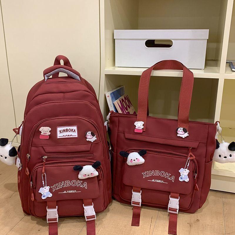 Комплект из двух рюкзаков для девочек, учениц начальной школы, рюкзаки для девочек, рюкзак для студента колледжа большой вместимости