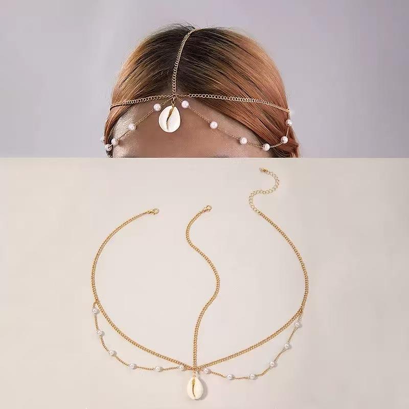 New Fashion Bohemia Pearl Turquoise Sequin Tassels Multi-layer Hair Chain for Women Bride Rhinestone Forehead Chain Hair Jewelry
New Fashion Bohemia Pearl Turquoise Sequin Tassels Multi-layer Hair Chain for Women Bride Rhinestone Forehead Chain Hair Jewelry