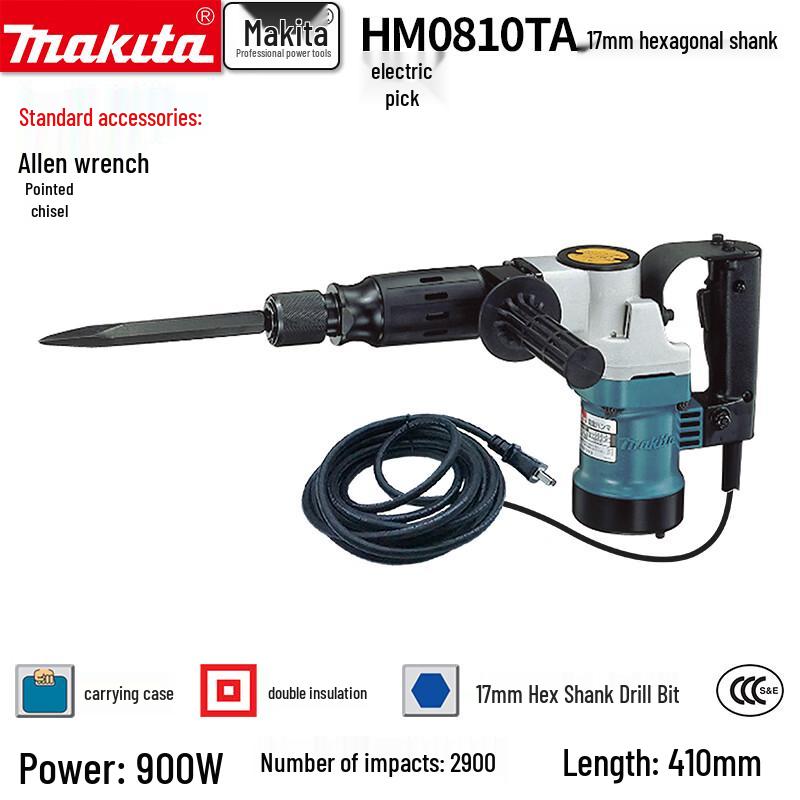 Makita HM0810TA 900W Demolition Hammer CN plug (adapter included)
Makita HM0810TA 900W Demolition Hammer CN plug (adapter included)
