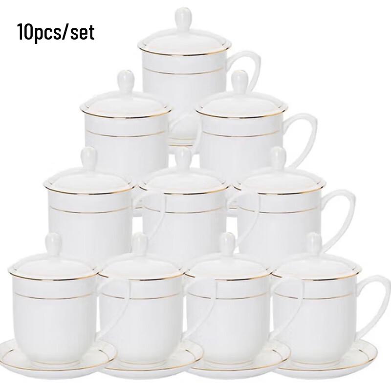 Gold-Rimmed Glass Office Teacup Set
Gold-Rimmed Glass Office Teacup Set
