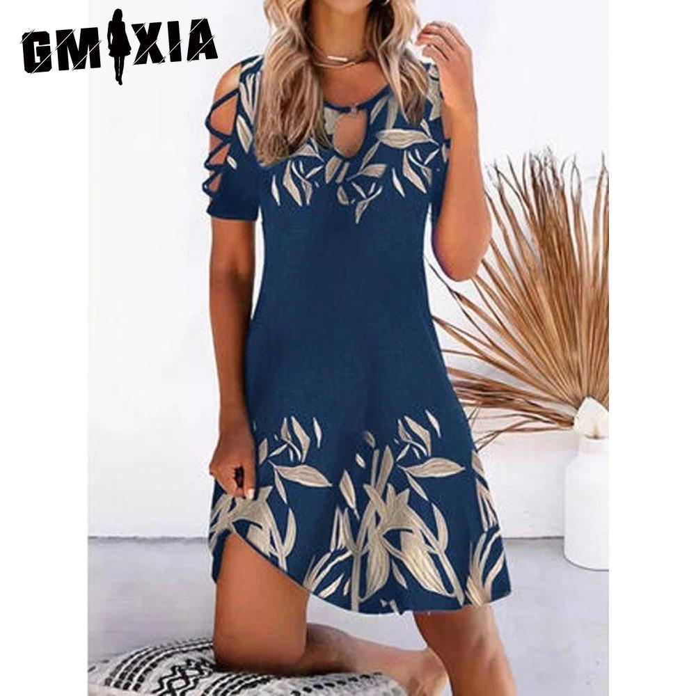 GMXIA 13 Color Women Floral Print Dress Summer Sexy Short Sleeve O-Neck Mini Dresses Female Vintage Elegant Dress XXXL
GMXIA 13 Color Women Floral Print Dress Summer Sexy Short Sleeve O-Neck Mini Dresses Female Vintage Elegant Dress XXXL