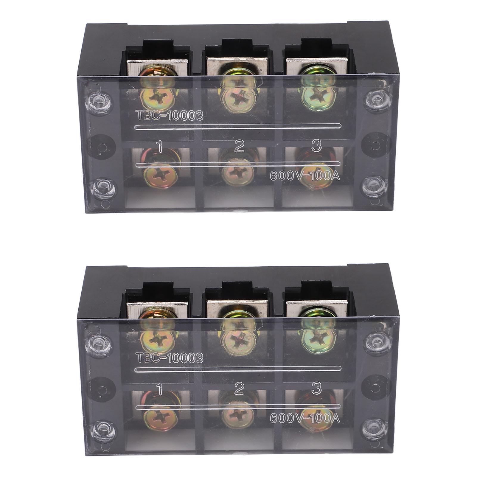 2 Pcs Terminal Strip Block 100A 600V Large Current Easy Wiring Ground Circuit Terminal Block 3
2 Pcs Terminal Strip Block 100A 600V Large Current Easy Wiring Ground Circuit Terminal Block 3