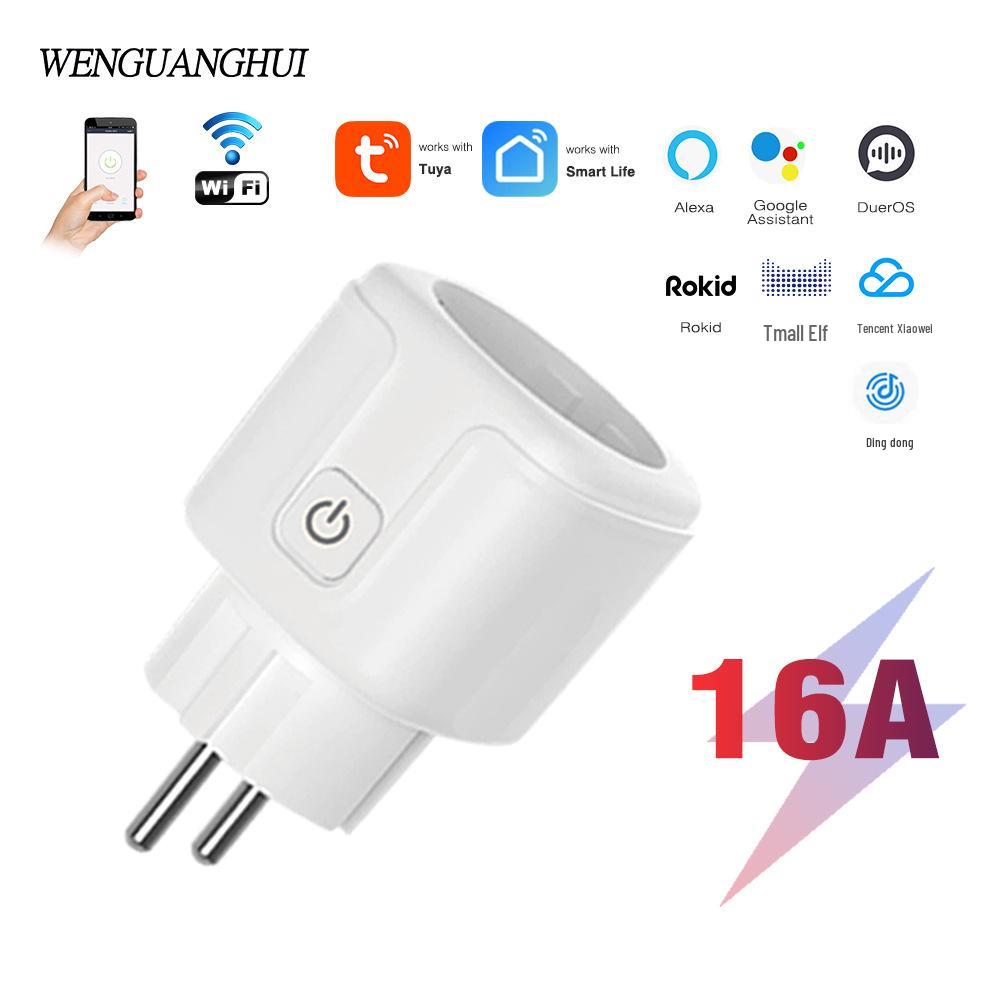Tuya WiFi Smart Socket with Power Meter, Alexa/Phone Control, European Plug, 16A
Tuya WiFi Smart Socket with Power Meter, Alexa/Phone Control, European Plug, 16A