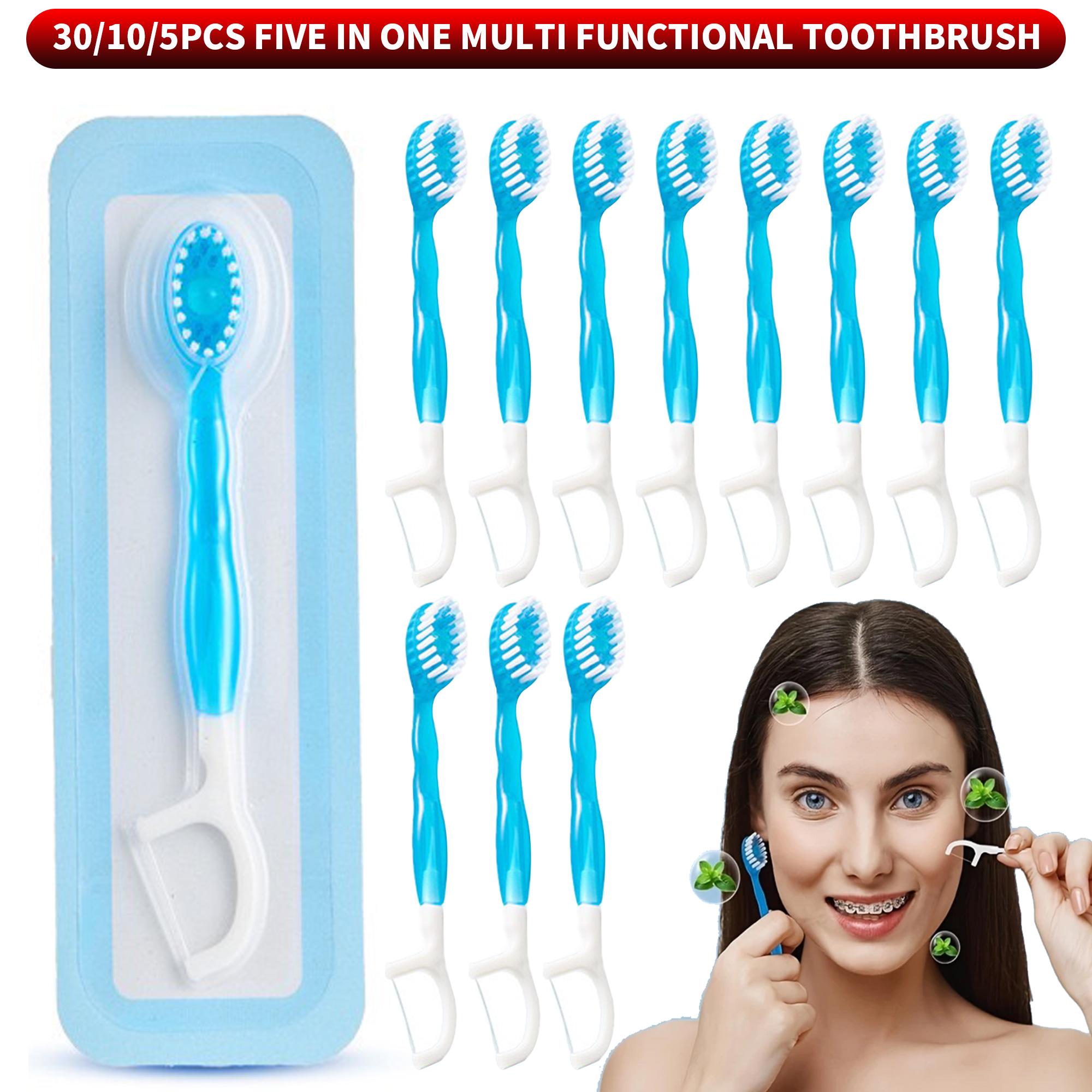 30/10/5 PCS Five in One Multi functional Toothbrush, Convenient Independent Packaging, Essential for Business Travel
30/10/5 PCS Five in One Multi functional Toothbrush, Convenient Independent Packaging, Essential for Business Travel
