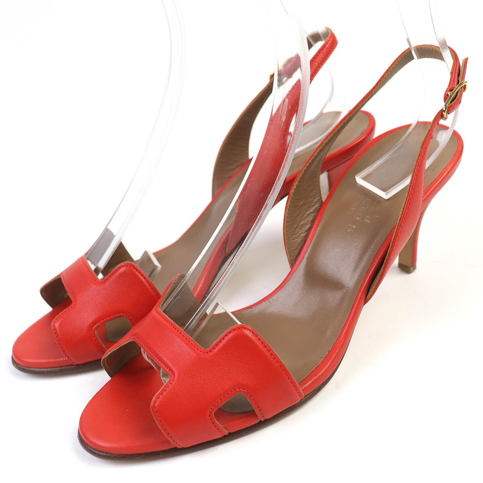 HERMES Sandals Night H logo slingback leather Red leather Women 36 Used
HERMES Sandals Night H logo slingback leather Red leather Women 36 Used