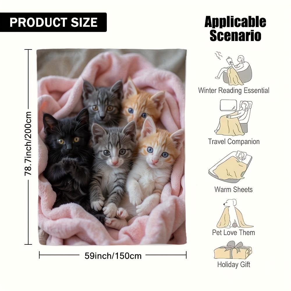 Cute Kitten Fleece Blanket Adorable Cats in Pink Blanket Soft Cozy Throw Home Decor for Living Room or Bedroom Gift for Cat 70x100cm28x39in
Cute Kitten Fleece Blanket Adorable Cats in Pink Blanket Soft Cozy Throw Home Decor for Living Room or Bedroom Gift for Cat 70x100cm28x39in