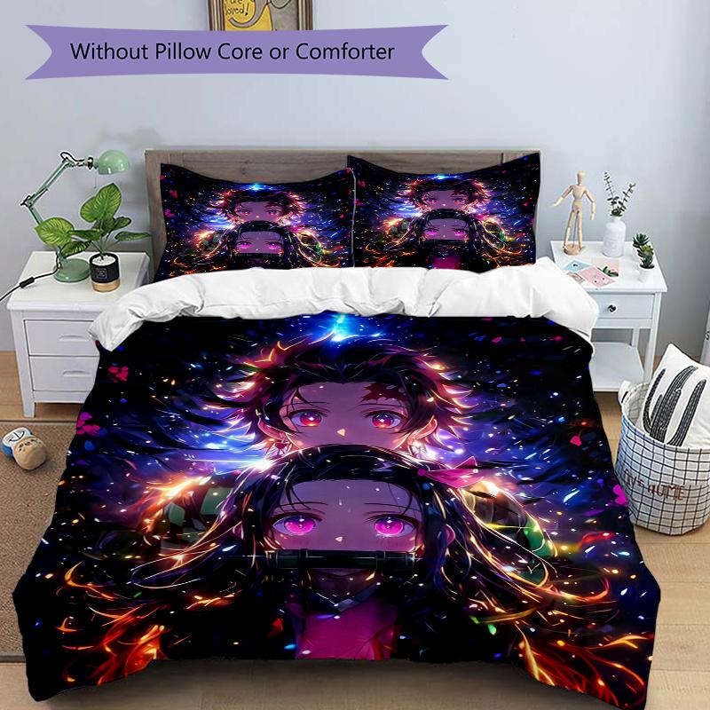 3pcs Kamado Nezuko & Kamado Tanjirou Print Cover Set Ultra Soft, Breathable, and Comfortable Bedding with Stylish Design for Bedroom and Guest Ro 135x200cm
3pcs Kamado Nezuko & Kamado Tanjirou Print Cover Set Ultra Soft, Breathable, and Comfortable Bedding with Stylish Design for Bedroom and Guest Ro 135x200cm