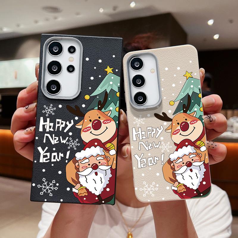 Рождественский чехол с текстурой из кожи Санта-Клауса и лося для Samsung S24 S22 Ultra S23 S21 S20 Fe A55 A54 A53 A52 A35 A34 A15, противоударный, мягкий, из ТПУ, тонкий чехол Samsung S24 FE чёрный
Рождественский чехол с текстурой из кожи Санта-Клауса и лося для Samsung S24 S22 Ultra S23 S21 S20 Fe A55 A54 A53 A52 A35 A34 A15, противоударный, мягкий, из ТПУ, тонкий чехол Samsung S24 FE чёрный