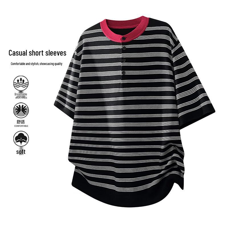 MEDE Men s Striped Ice Silk Henley Short Sleeve T-Shirt XL
MEDE Men s Striped Ice Silk Henley Short Sleeve T-Shirt XL