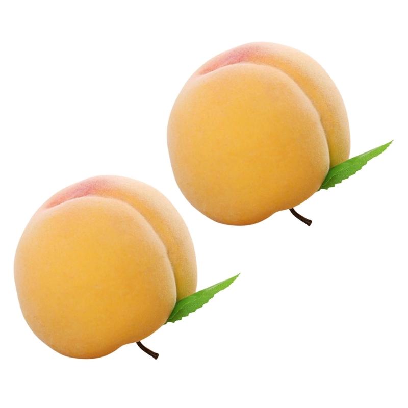 2pcs Artificial Peach Fruit Realistic Faux Fruits Peaches for Home Kitchen Table Decoration and Photography
2pcs Artificial Peach Fruit Realistic Faux Fruits Peaches for Home Kitchen Table Decoration and Photography