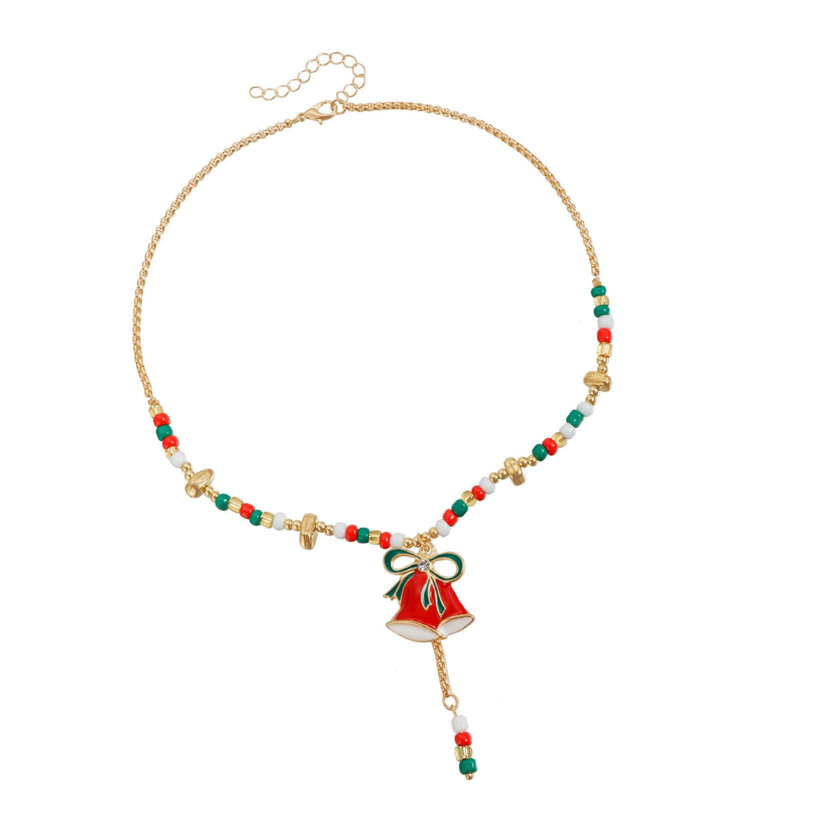 Cartoon Bell Charm Beaded Necklace Festive Holiday Jewelry With Adjustable Length For Daily Wear Party 1
Cartoon Bell Charm Beaded Necklace Festive Holiday Jewelry With Adjustable Length For Daily Wear Party 1