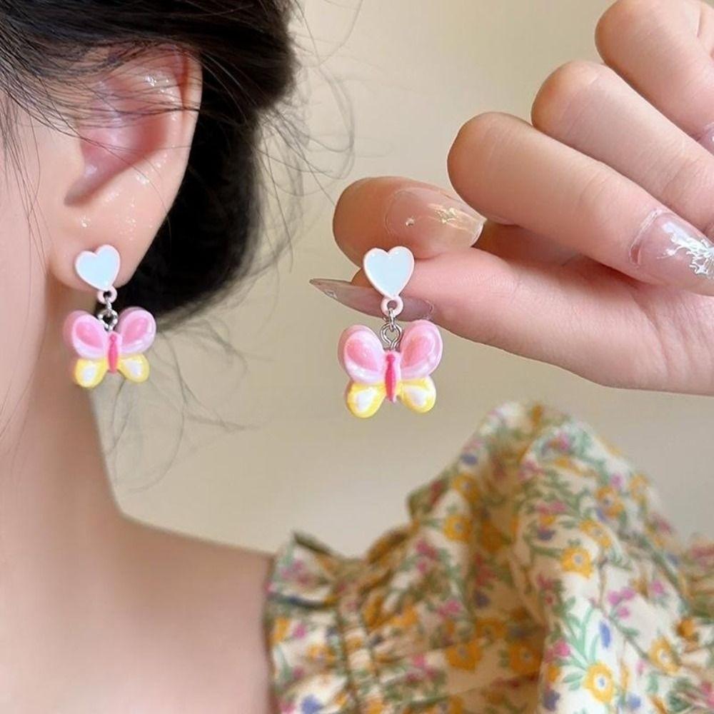 Y2K Colored Butterfly Stud Earrings All-match Resin Ear Stud Millennium Spice Earrings Summer style 2
Y2K Colored Butterfly Stud Earrings All-match Resin Ear Stud Millennium Spice Earrings Summer style 2
