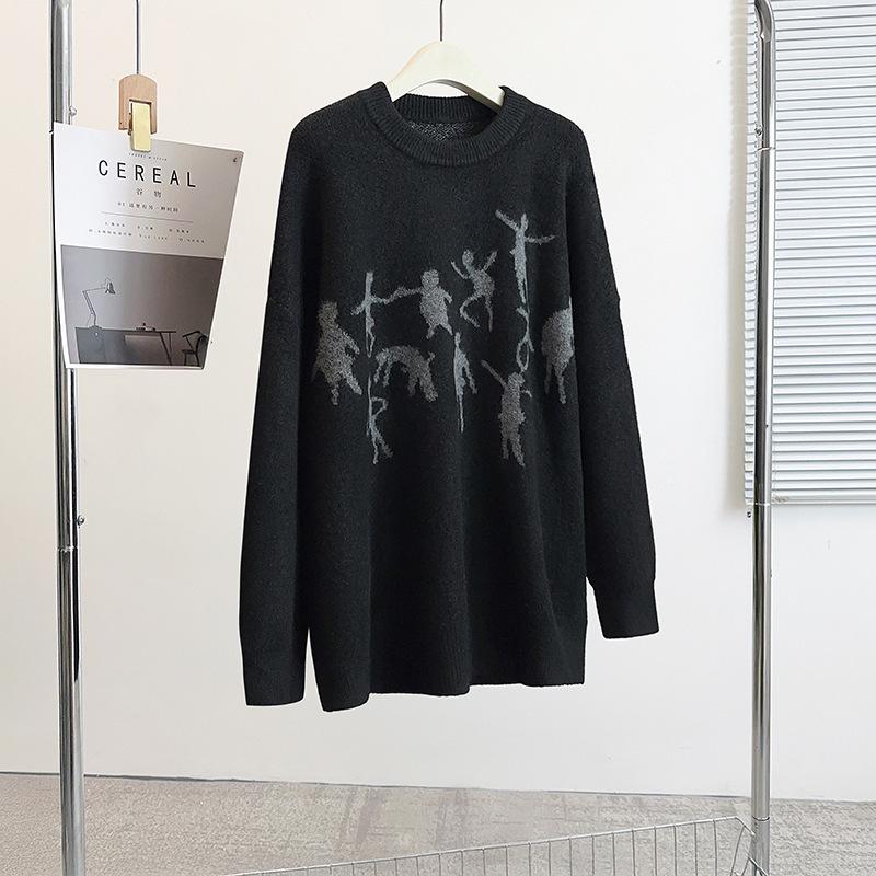 2024 Plus Size Round Neck Cow Cashmere Knit Pullover with Little Person Pattern, Long Sleeve and Thickened Design. One Size (recommended weight: 120-230 Jin) чёрный
2024 Plus Size Round Neck Cow Cashmere Knit Pullover with Little Person Pattern, Long Sleeve and Thickened Design. One Size (recommended weight: 120-230 Jin) чёрный