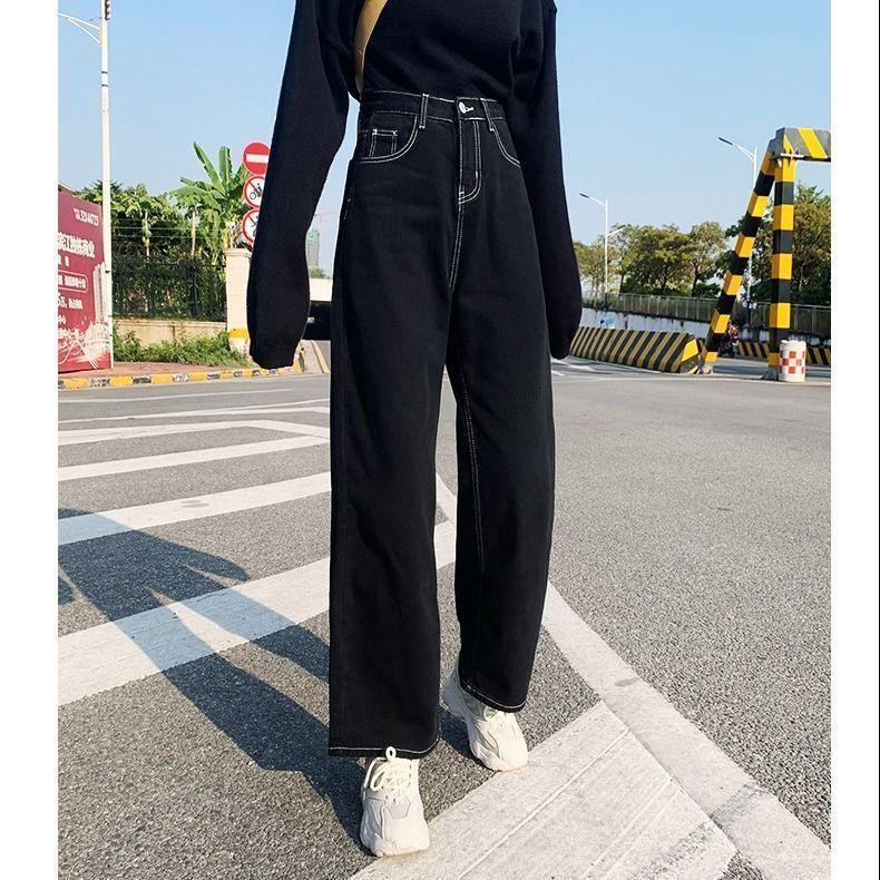 Женские джинсы с высокой посадкой, черные, широкие от бедра: Свободный крой, облегающий, прямой стиль для весны и осени 2020 S
Женские джинсы с высокой посадкой, черные, широкие от бедра: Свободный крой, облегающий, прямой стиль для весны и осени 2020 S