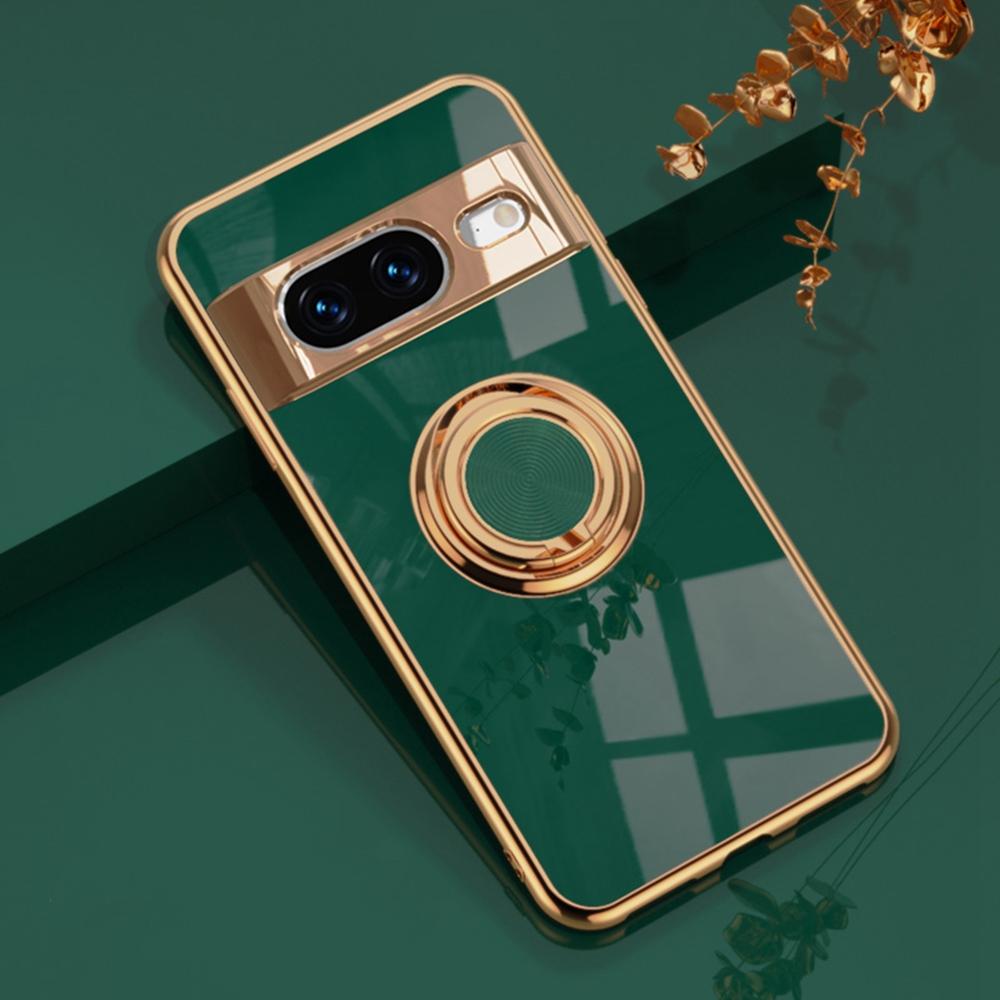 For Google Pixel 8 Case Precise Cutouts 6D Electroplating TPU Phone Cover with Ring Holder Midnight Green
For Google Pixel 8 Case Precise Cutouts 6D Electroplating TPU Phone Cover with Ring Holder Midnight Green
