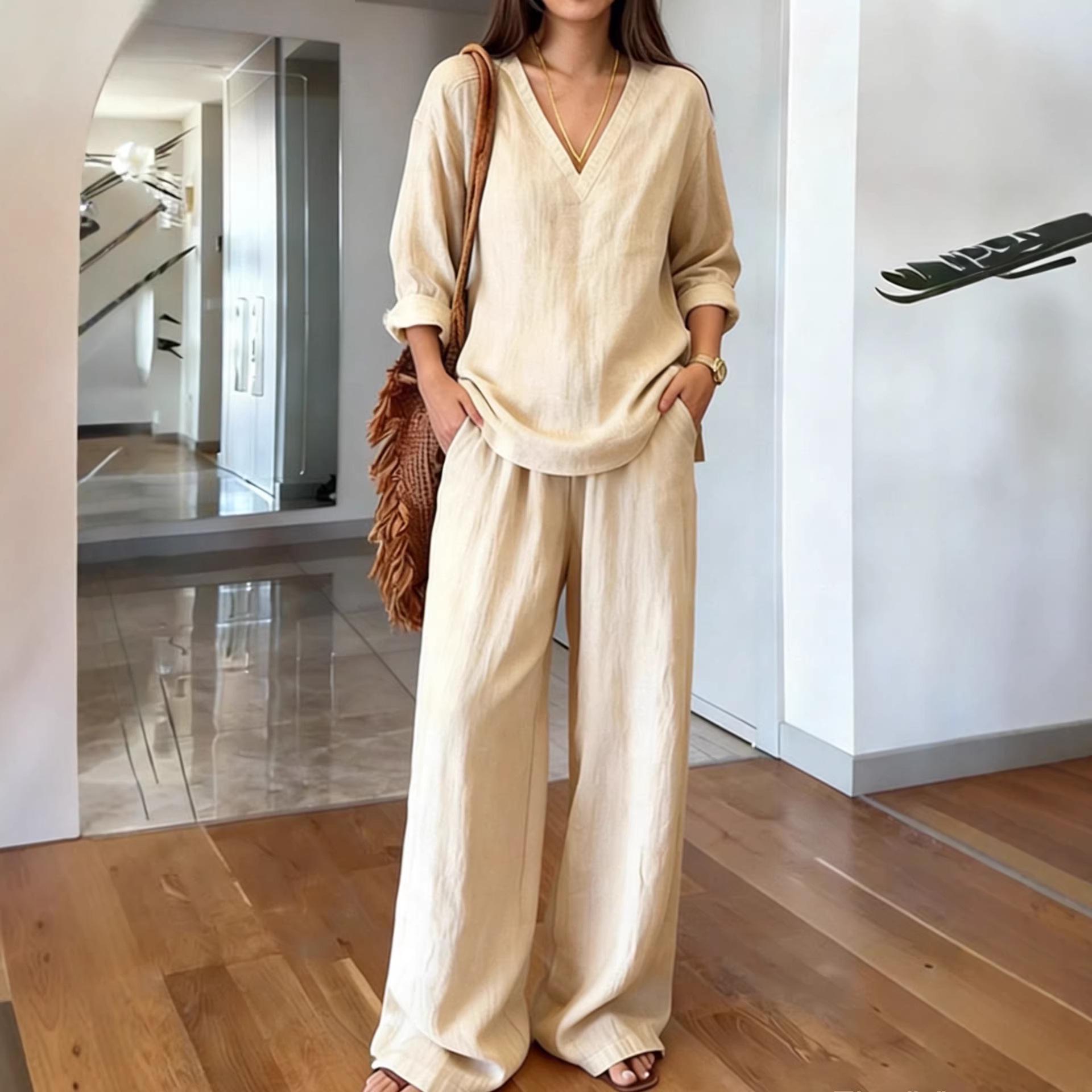 European & American Casual Top and Wide-Leg Pants Two-Piece Set - 2026 Spring Women s Fashion L абрикосовый
European & American Casual Top and Wide-Leg Pants Two-Piece Set - 2026 Spring Women s Fashion L абрикосовый