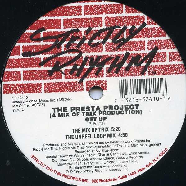 12inch Record PRESTA PROJECT - Get Up / Muffled Feelings SR12410 Strictly Rhythm 1996 US Dance & Electronica Used
12inch Record PRESTA PROJECT - Get Up / Muffled Feelings SR12410 Strictly Rhythm 1996 US Dance & Electronica Used