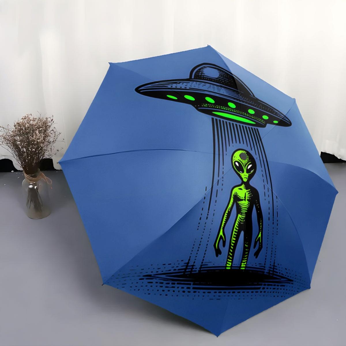 Alien UFO & Extraterrestrial Design Automatic Open Compact Umbrella - 8-Rib Durable Frame, Portable Folding for Travel, Casual Iron&8K
Alien UFO & Extraterrestrial Design Automatic Open Compact Umbrella - 8-Rib Durable Frame, Portable Folding for Travel, Casual Iron&8K