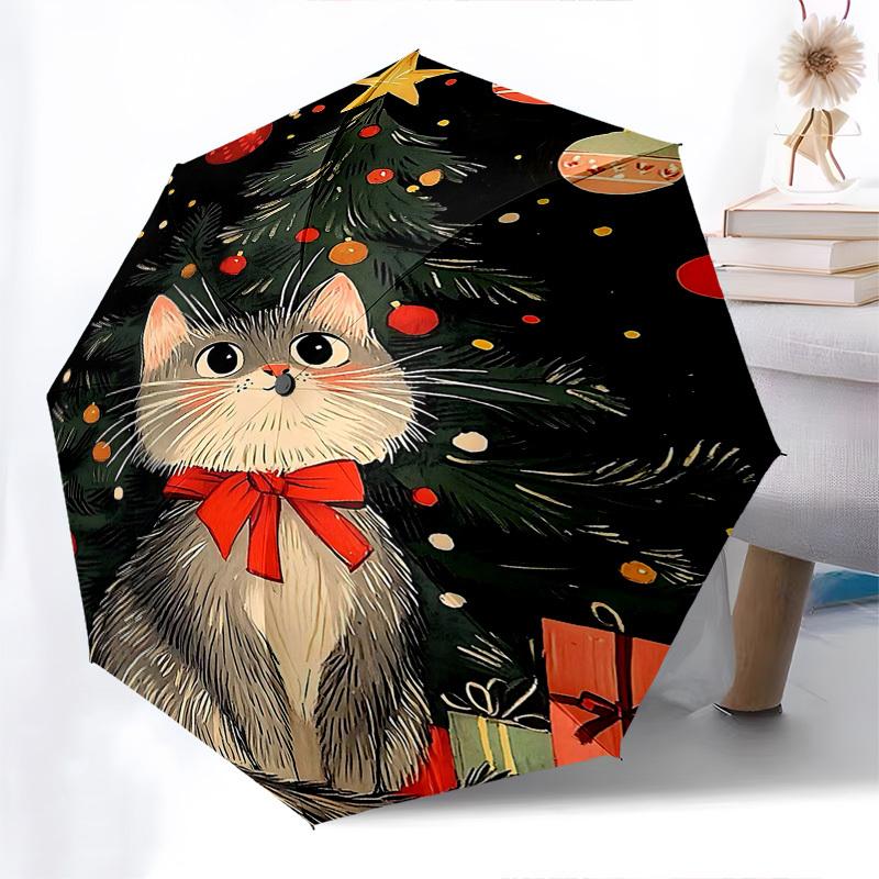 1pc Christmas Cat with Red Bow, Automatic Opening Umbrella, Portable 3-Fold Design, 8-Bone Iron Frame, Outdoor, Festive Gift for Fans, Travelers, Dail
1pc Christmas Cat with Red Bow, Automatic Opening Umbrella, Portable 3-Fold Design, 8-Bone Iron Frame, Outdoor, Festive Gift for Fans, Travelers, Dail