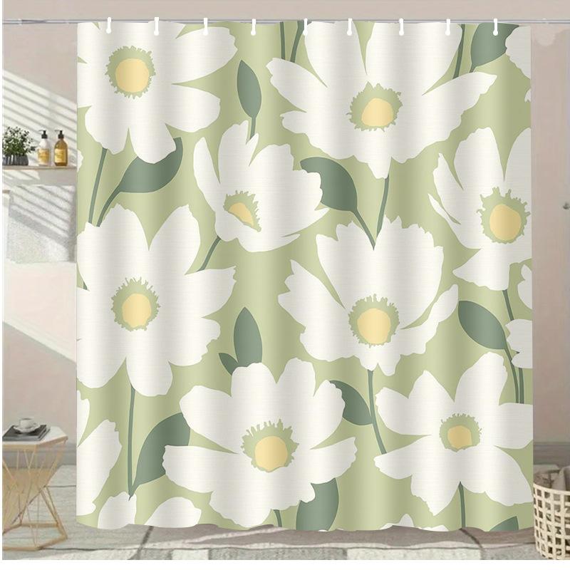Lines Flowers Washable Dirt-Resistant Shower Curtain Shower Head Waterproof Polyester Bath Curtain For Home Decor Accessories W60H190(CM)-1 Pcs
Lines Flowers Washable Dirt-Resistant Shower Curtain Shower Head Waterproof Polyester Bath Curtain For Home Decor Accessories W60H190(CM)-1 Pcs
