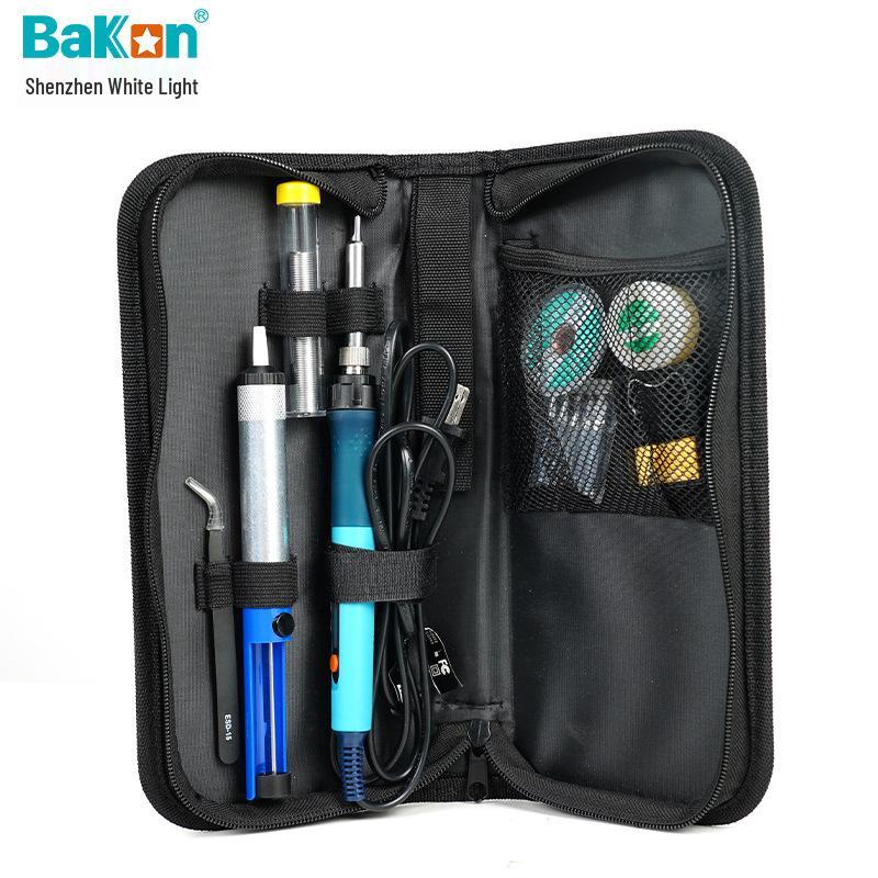 Bakon BK606A High-Power 90W Portable Electric Soldering Iron Set, Adjustable Temperature, 13 Pieces, White Light New Model.
Bakon BK606A High-Power 90W Portable Electric Soldering Iron Set, Adjustable Temperature, 13 Pieces, White Light New Model.